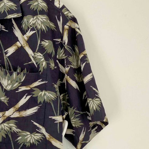 {NEWT MADE IN HAWAII ヤシの木 開襟 アロハシャツ メンズ import:M