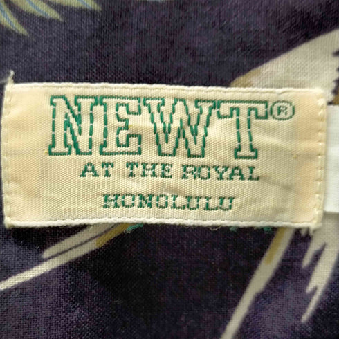 {NEWT MADE IN HAWAII ヤシの木 開襟 アロハシャツ メンズ import:M