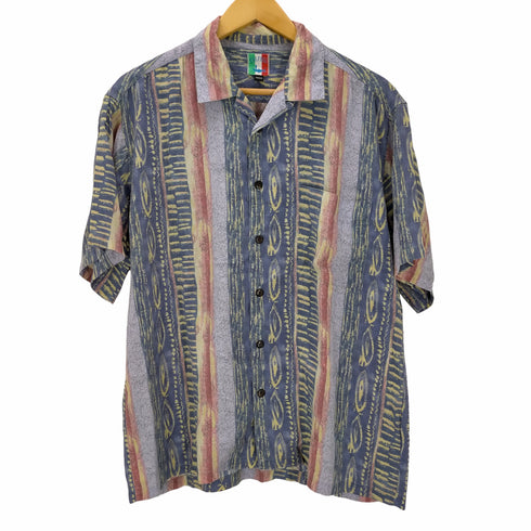 CALFELL OLD 総柄 レーヨン 開襟シャツ メンズ import:M