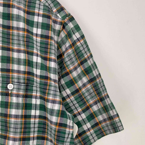 ラウンドツリーアンドヨーク roundtree&yorke OLD インド綿 チェック柄 ボタンダウン 半袖シャツ メンズ import:M