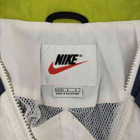 ナイキ NIKE 90S 銀タグ カラーブロック ナイロン ジャケット センターロゴ メンズ import:XL