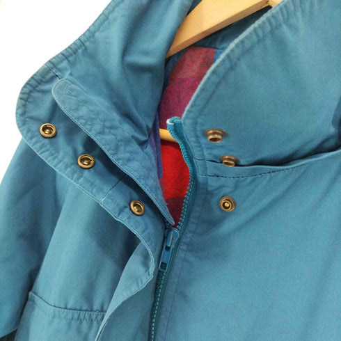 エディーバウアー Eddie Bauer 80-90S 黒タグ 裏地ブロックチェック 比翼 スタンドカラー ジャケット ユニセックス メンズ