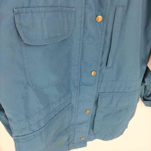 エディーバウアー Eddie Bauer 80-90S 黒タグ 裏地ブロックチェック 比翼 スタンドカラー ジャケット ユニセックス メンズ