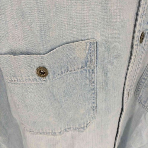 ダナキャランニューヨーク DKNY 90-00S 黒タグ ドーナツボタン デニム シャツ メンズ import:M