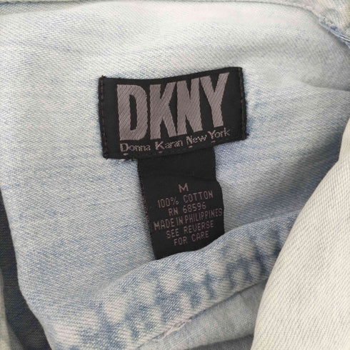 ダナキャランニューヨーク DKNY 90-00S 黒タグ ドーナツボタン デニム シャツ メンズ import:M