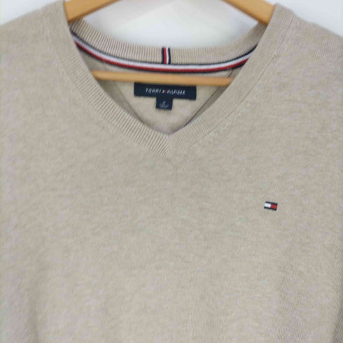 トミーヒルフィガー TOMMY HILFIGER ロゴ刺繍 Vネックニット セーター メンズ import:M