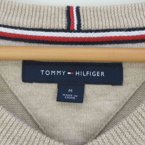 トミーヒルフィガー TOMMY HILFIGER ロゴ刺繍 Vネックニット セーター メンズ import:M
