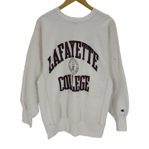 チャンピオン Champion 90S USA製 刺繍タグ reverse weave lafayette college 3段 ラバープリント カレッジ メンズ import:XL