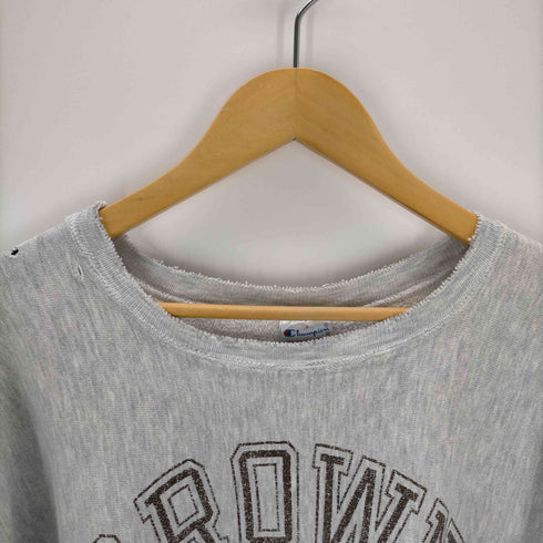 チャンピオン Champion 90S USA製 刺繍タグ reverse weave brown 大学 カレッジ ラバープリント メンズ import:XXL