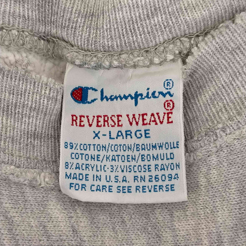 チャンピオン Champion 90S USA製 刺繍タグ reverse weave caldwell football カレッジ 3段 ラバープリント メンズ JPN:XL