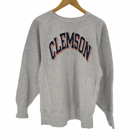 チャンピオン Champion 90S Mexico製 刺繍タグ reverse weave clemsin カレッジ ラバープリント メンズ JPN:L
