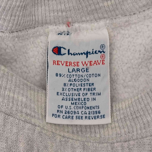 チャンピオン Champion 90S Mexico製 刺繍タグ reverse weave clemsin カレッジ ラバープリント メンズ JPN:L