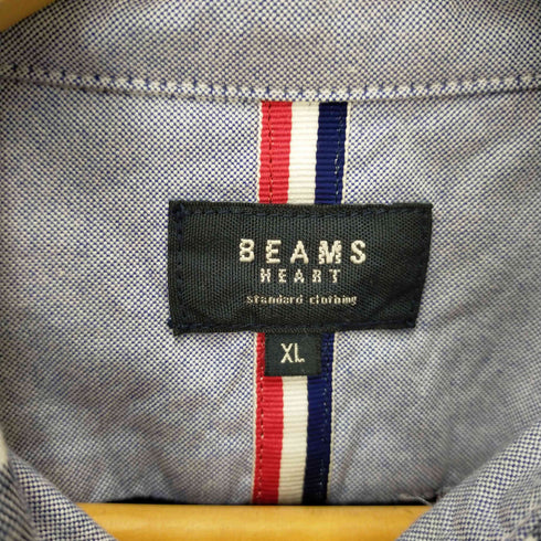 ビームスハート BEAMS HEART ストレッチ オックスフォード シャツ メンズ XL