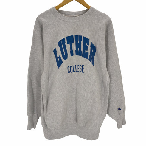 チャンピオン Champion 90S Mexico製 刺繍タグ reverse weave LUTHER カレッジ ラバープリント メンズ import:XXL