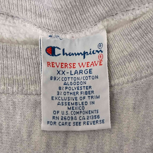 チャンピオン Champion 90S Mexico製 刺繍タグ reverse weave LUTHER カレッジ ラバープリント メンズ import:XXL