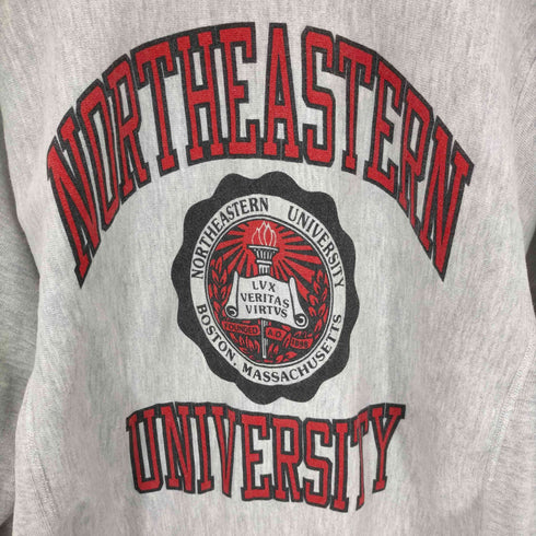 チャンピオン Champion 90S Mexico製 刺繍タグ reverse weave northeastern university 3段 カレッジ ラバープリント メンズ import:M