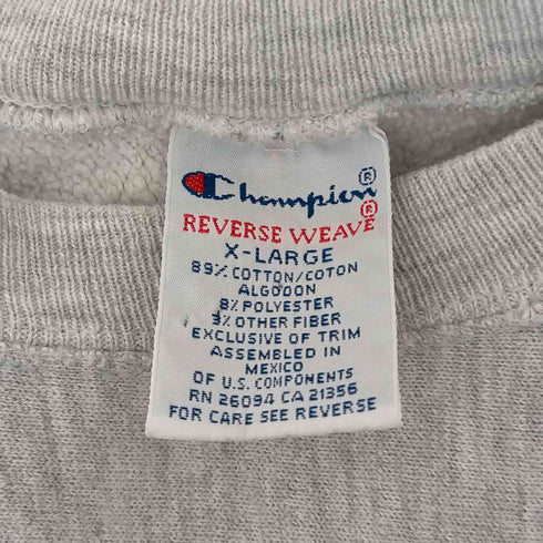 チャンピオン Champion 90S Mexico製 刺繍タグ reverse weave LUTHER カレッジ ラバープリント メンズ import:XL