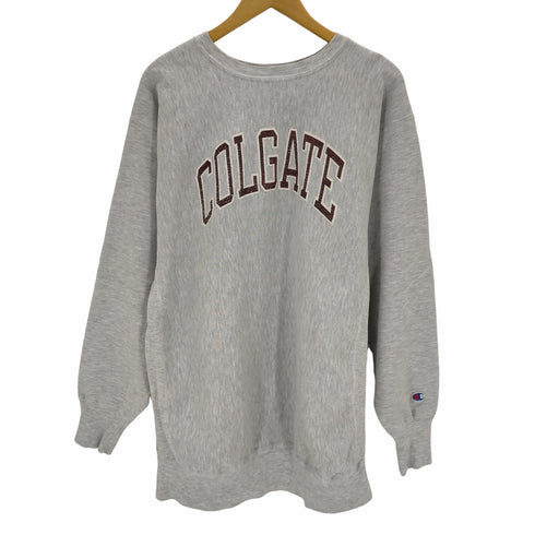 チャンピオン Champion 90S Mexico製 刺繍タグ reverse weave colgate カレッジ ラバープリント メンズ XXL