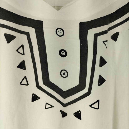 Vネック フロントプリントS/S Tシャツ レディース