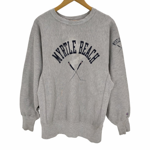 チャンピオン Champion 90S USA製 刺繍タグ reverse weave myrty reace カレッジ ラバープリント メンズ JPN:XL