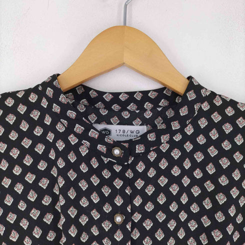 ニコルクラブ 179/WG NICOLE CLUB 総柄 L/S シャツワンピース レディース JPN:38