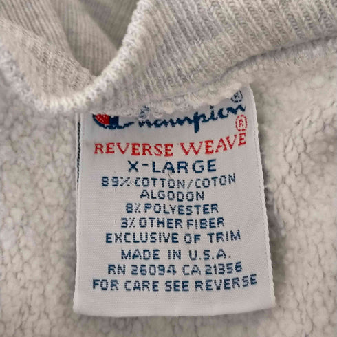 チャンピオン Champion 90S USA製 刺繍タグ reverse weave michigan カレッジ ラバープリント メンズ JPN:XL