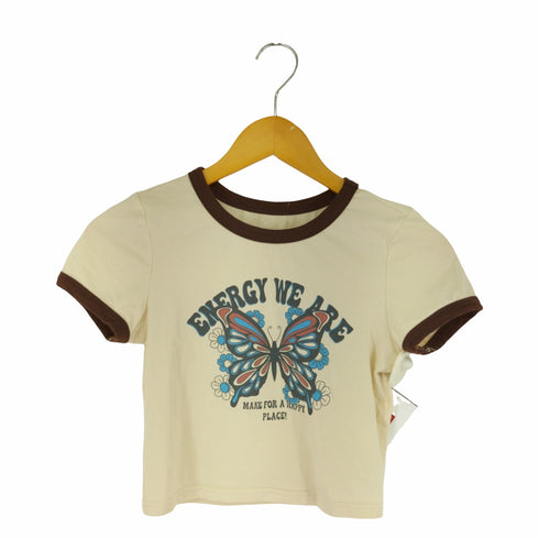 デイジー DAZY フロントプリント リンガーネック S/S Tシャツ レディース JPN:S