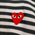 プレイコムデギャルソン PLAY COMME des GARCONS ハートロゴ刺繍ボーダーL/S TEE レディース JPN:L