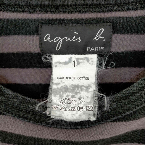 アニエスベー agnes b. PARIS コットンボーダーL/Sカットソー レディース JPN:1