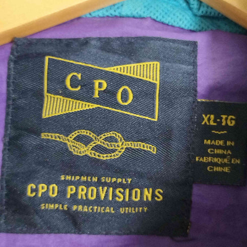 シーピーオープロビジョンズ CPO PROVISIONS マルチカラー ナイロンアノラックパーカー メンズ import:XL