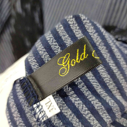 レース切替 ストライプシャツ レディース 3xl