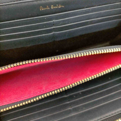 ポールスミス Paul Smith ロゴ刻印 ラウンドジップウォレット 長財布 レディース