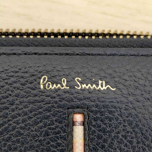 ポールスミス Paul Smith ロゴ刻印 ラウンドジップウォレット 長財布 レディース