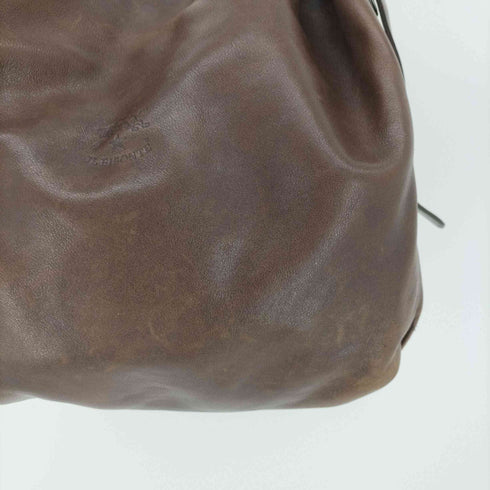 イルビゾンテ IL BISONTE ロゴ エンボス レザー ショルダー バッグ メンズ