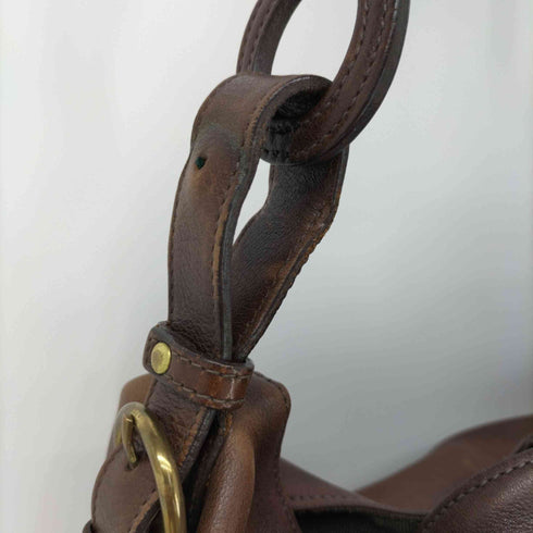 イルビゾンテ IL BISONTE ロゴ エンボス レザー ショルダー バッグ メンズ