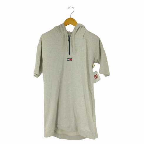 トミージーンズ tommy jeans アップリケジップパーカーワンピース レディース S