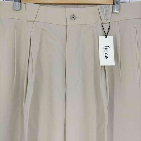 フィッチェ ヨシユキ コニシ ficce YOSHIYUKI KONISHI 2タック ウールギャバジン ワイドスラックスパンツ メンズ JPN:XL