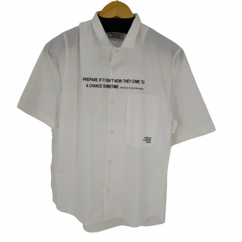 ニコルクラブフォーメン NICOLE CLUB FOR MEN プリントS/S シャツ メンズ 46