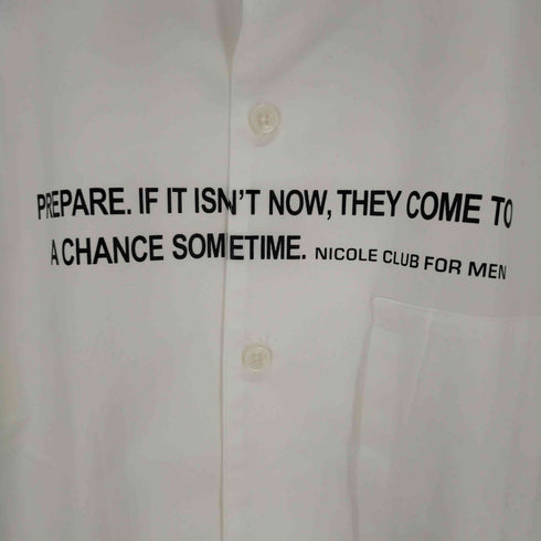 ニコルクラブフォーメン NICOLE CLUB FOR MEN プリントS/S シャツ メンズ 46