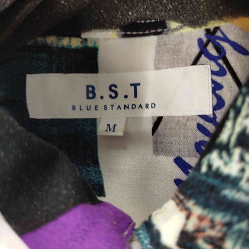 ブルースタンダード BLUE STANDARD 開襟総柄 S/S シャツ オープンカラーシャツ メンズ import:M