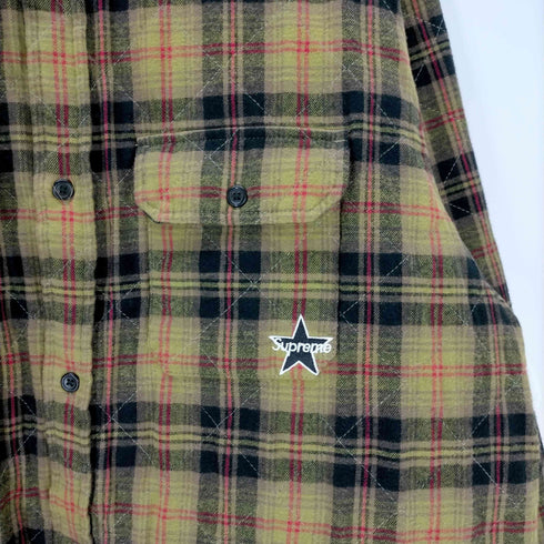 シュプリーム Supreme Quilted Plaid Flannel Shirt メンズ import:XL