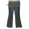 オークリー OAKLEY 00s Y2K rare japanese 切替変形フレアデニムパンツRED CORE DENIM UTILITY PANTS レディース UK8