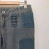 オークリー OAKLEY 00s Y2K rare japanese 切替変形フレアデニムパンツRED CORE DENIM UTILITY PANTS レディース UK8