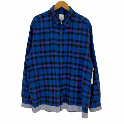 ユニフォームエクスペリメント uniform experiment LINE FLANNEL BIG REGULAR COLLAR SHIRT メンズ JPN:4