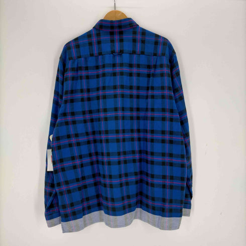 ユニフォームエクスペリメント uniform experiment LINE FLANNEL BIG REGULAR COLLAR SHIRT メンズ JPN:4