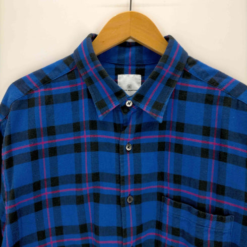 ユニフォームエクスペリメント uniform experiment LINE FLANNEL BIG REGULAR COLLAR SHIRT メンズ JPN:4