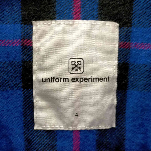 ユニフォームエクスペリメント uniform experiment LINE FLANNEL BIG REGULAR COLLAR SHIRT メンズ JPN:4
