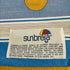 sunbrela ボーダー柄 底スエード 横長ハンドバッグ レディース