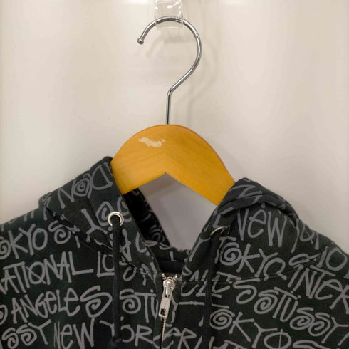 ステューシー Stussy 総ロゴプリントジップアップパーカー メンズ import:M