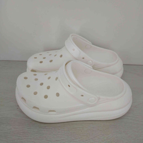 クロックス crocs CLASSIC CRUSH CLOG WHITE/BLANC クラッシュ クロッグ 厚底サンダル レディース JPN:24